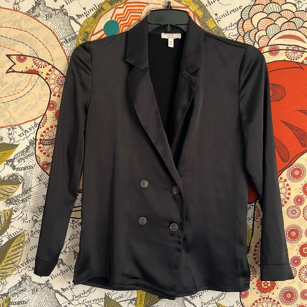 Como Vintage heavy viscose jacket with buttons and slide slits. Larger than XS.